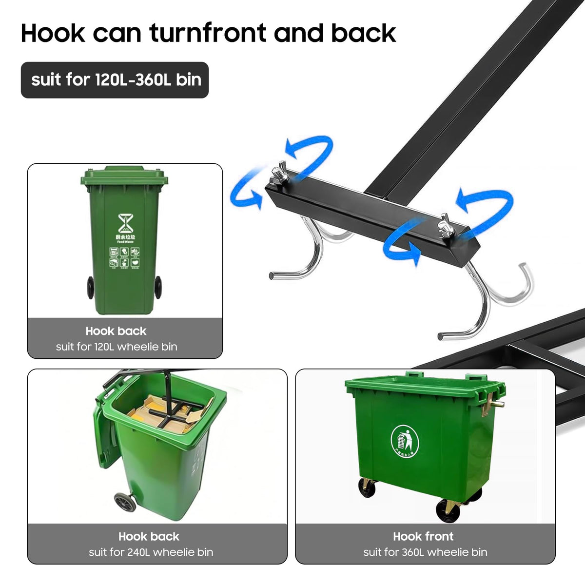 Manual Trash Compactor Hand Tool for Wheelie Bins Q208778