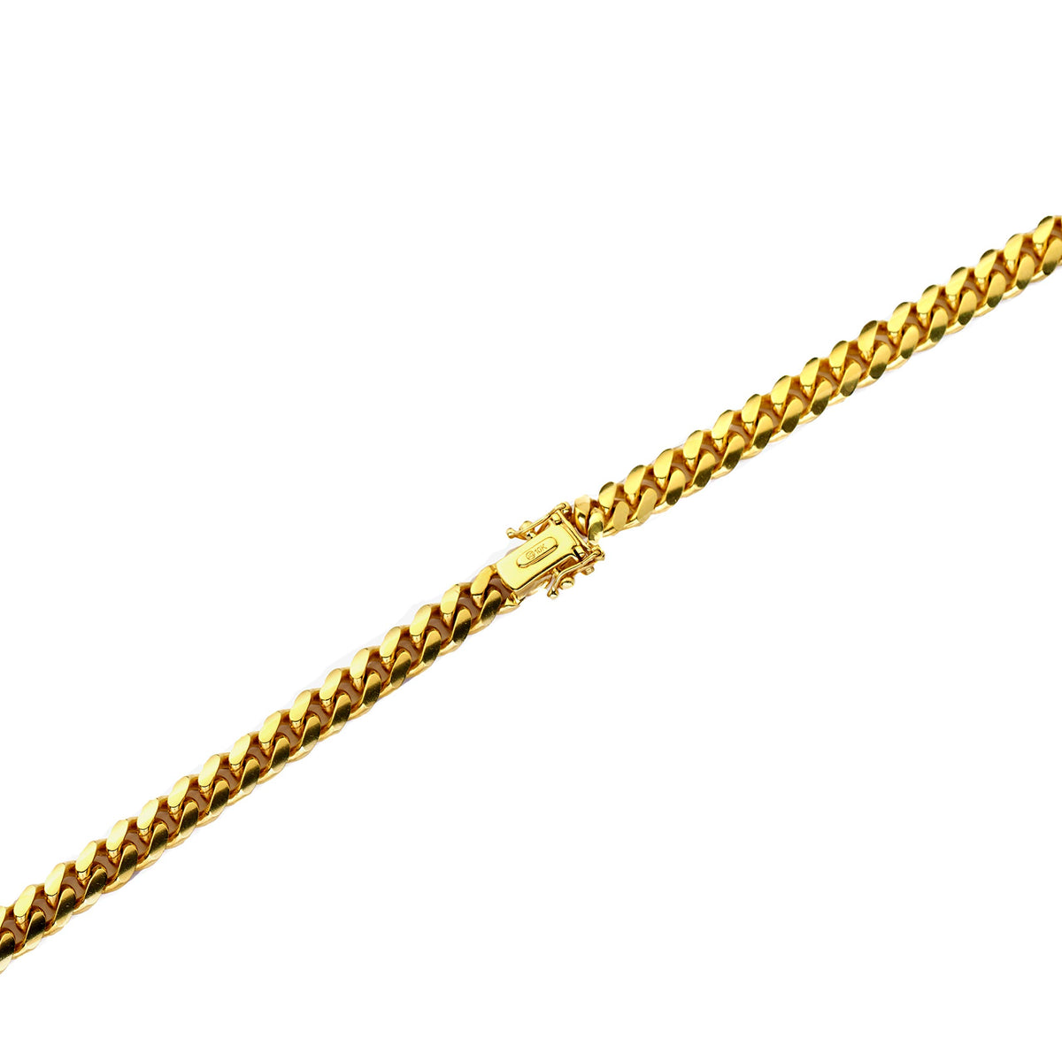 10K Yellow Gold 4mm Cuban Link Chain Necklace X95807