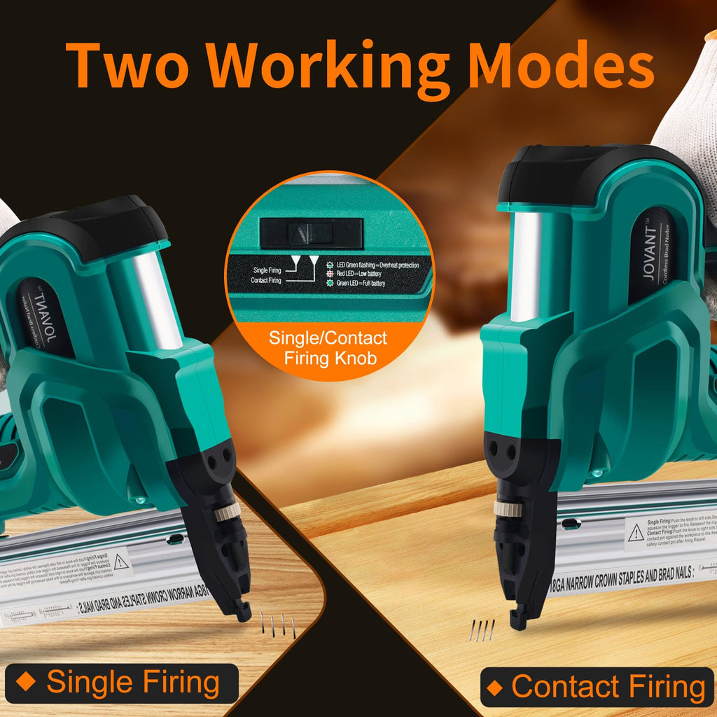 2 in 1 Cordless 18 Gauge Brad Nailer V3980