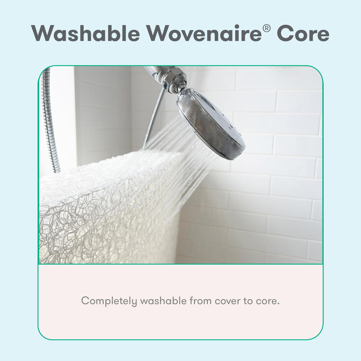 Grey Breathable Washable Crib Mattress & Toddler Bed V3329