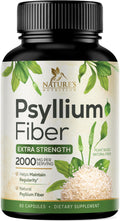 Psyllium Husk Powder 2000mg Fiber Supplement 60 Capsules H172517