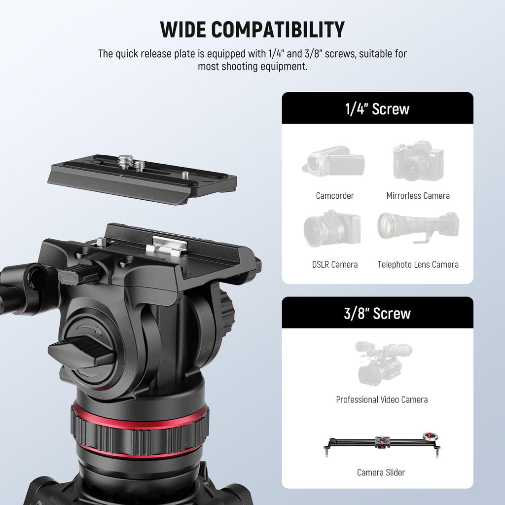 Carbon Fiber Video Camera Tripod with Fluid Head K129041