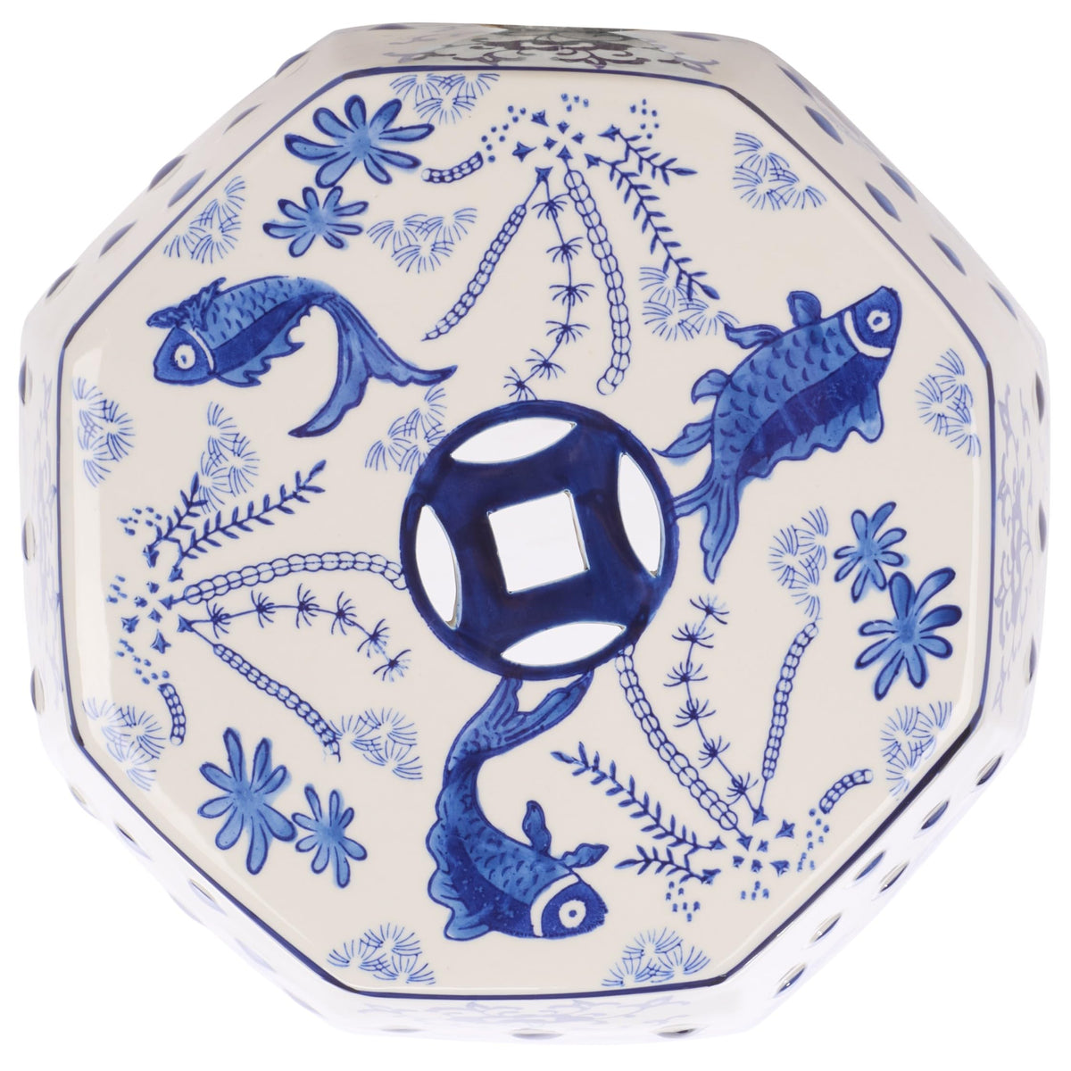 Blue Ceramic Garden Stool C424