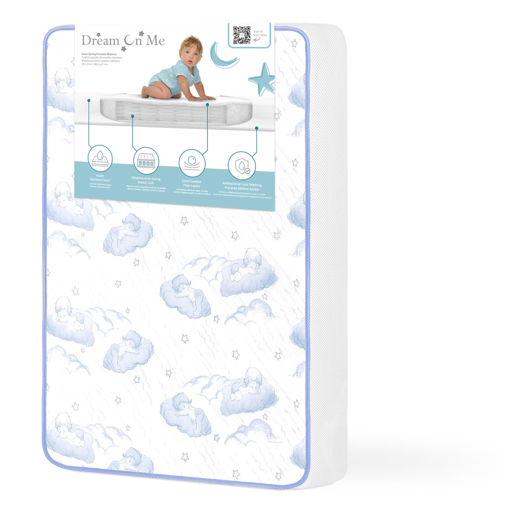 2-in-1 Breathable Inner Spring Portable Crib Mattress Z88842