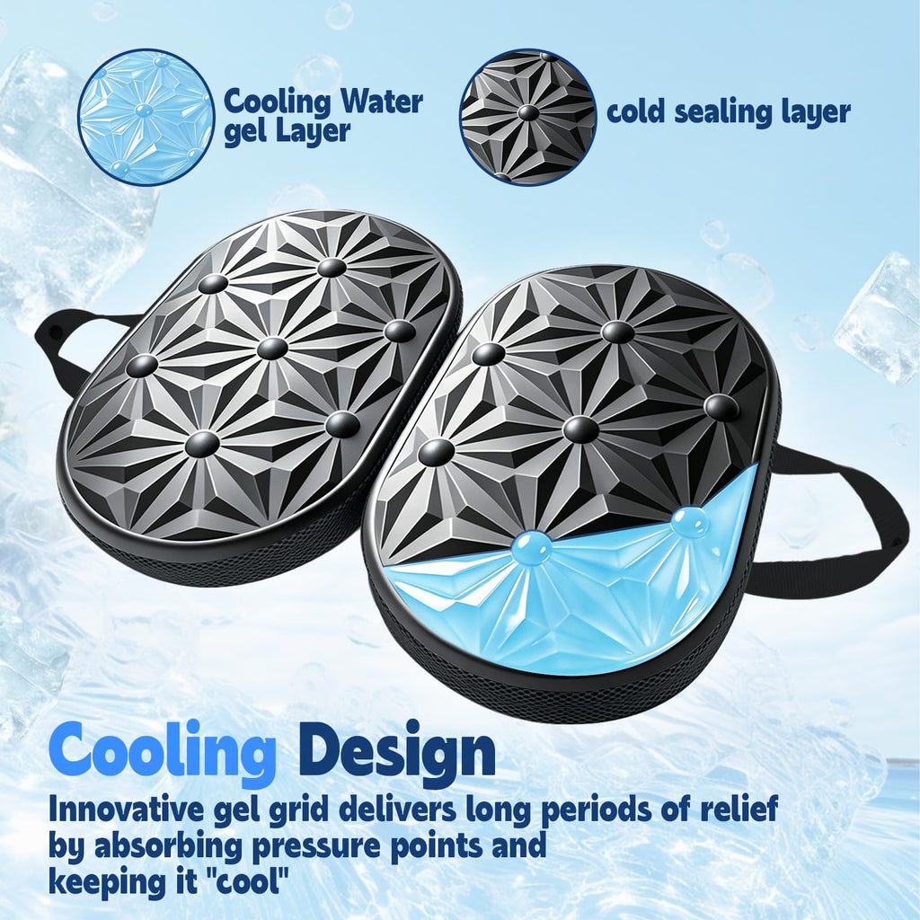 Foldable Cooling Gel Memory Foam Seat Cushion O105121