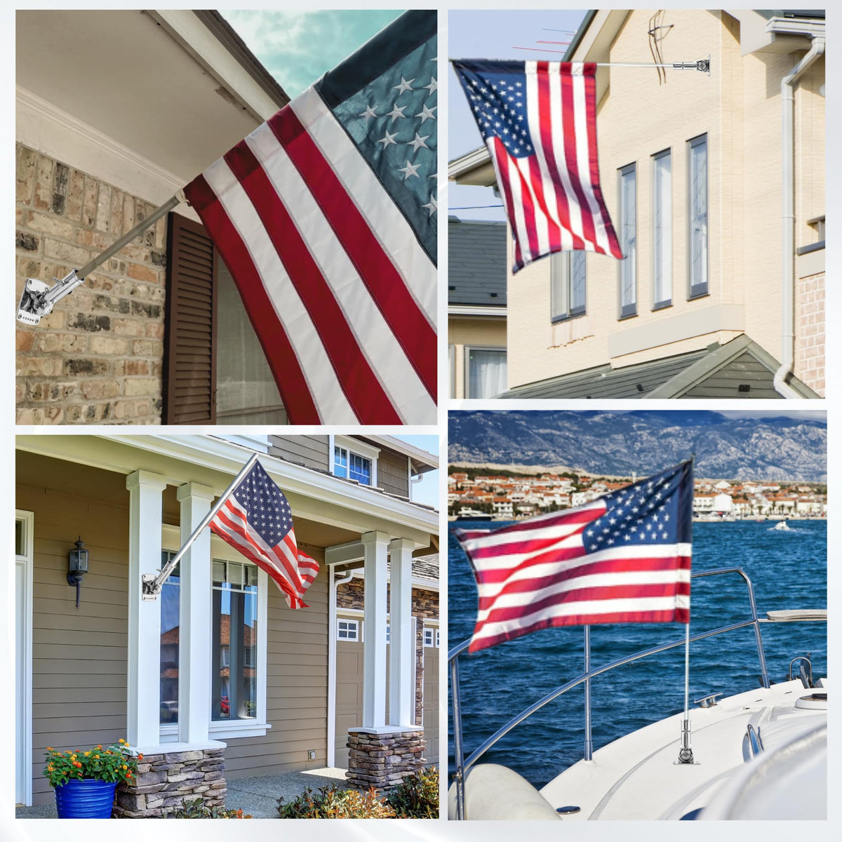 316 Stainless Steel Adjustable Flag Pole Holder X443905
