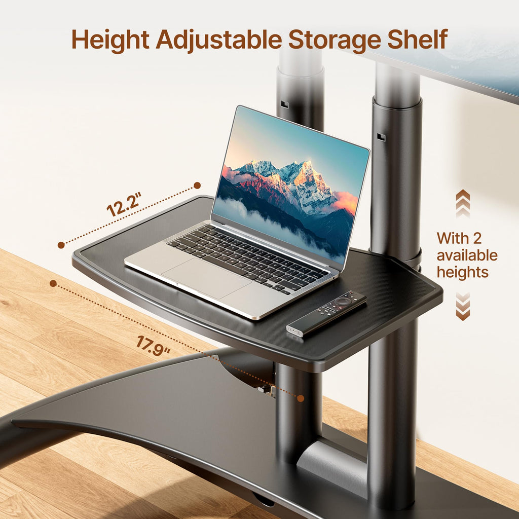 Rolling TV Stand with Shelf for 32-83" TV O631661