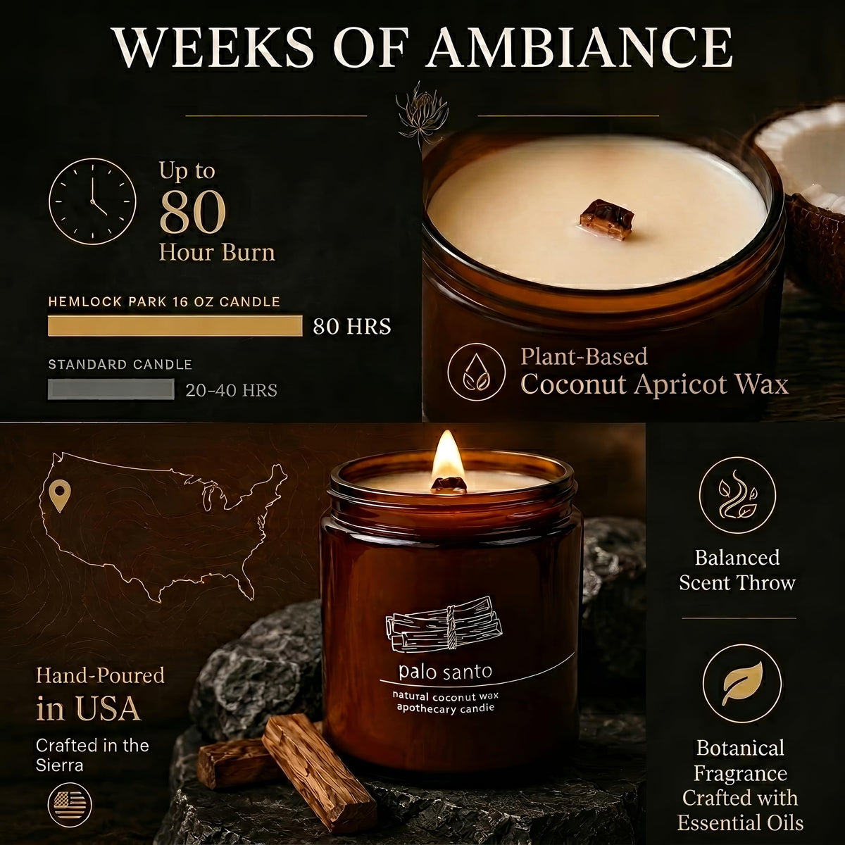 16 oz Wood Wick Candle Y32353