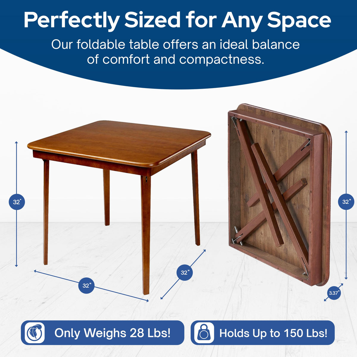 Fruitwood Wood Folding Table K81577