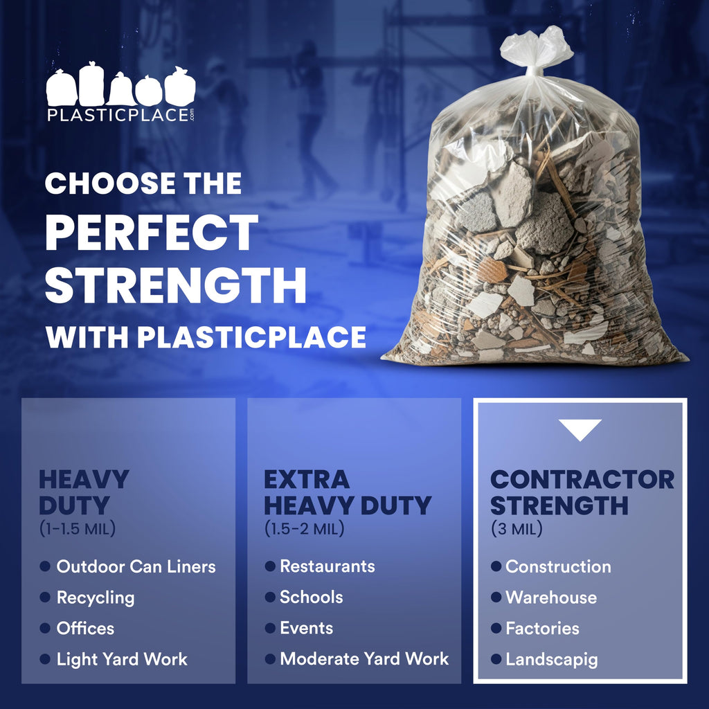 Clear Heavy Duty 42 Gallon Trash Bags 50 Count K450