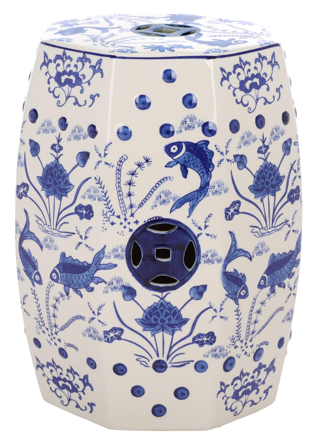 Blue Ceramic Garden Stool C424