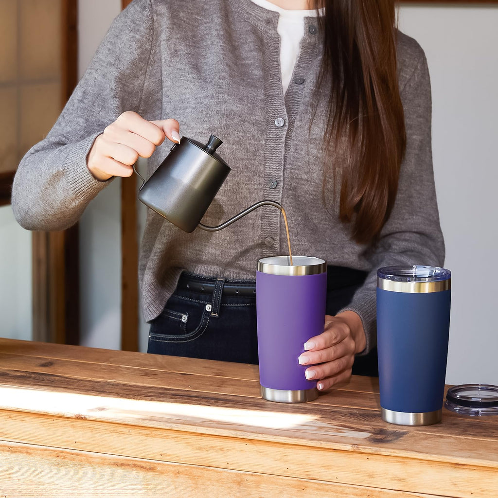 20oz Stainless Steel Insulated Tumbler with Lid and Straw W35838
