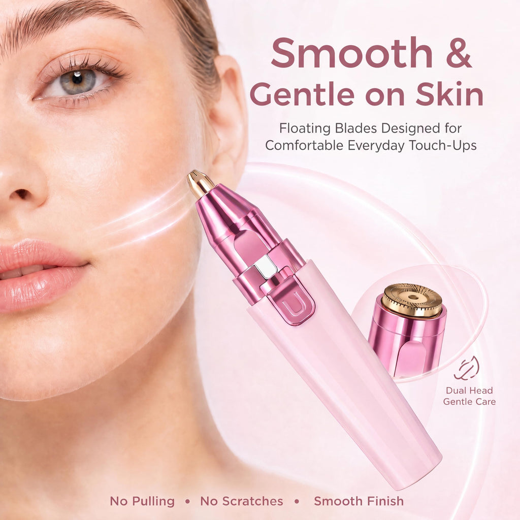 Pink USB Rechargeable Facial Hair Remover T1378