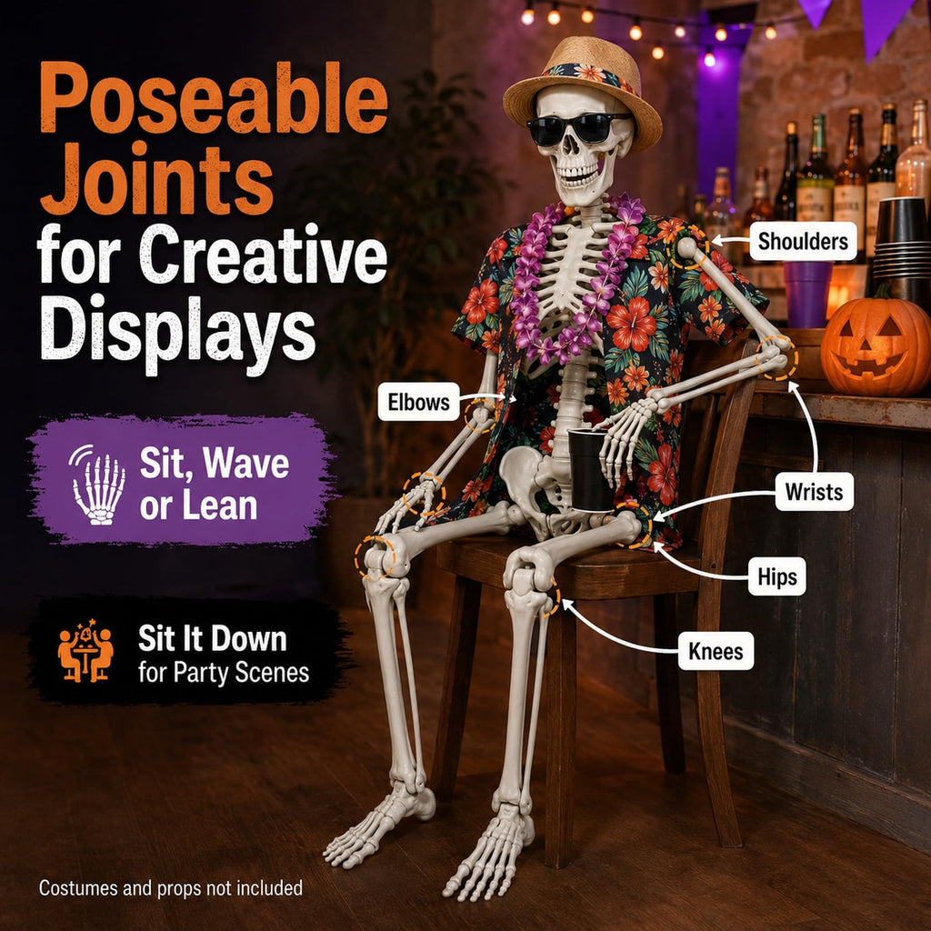 5.4 ft Full Body Plastic Skeleton Prop P62506