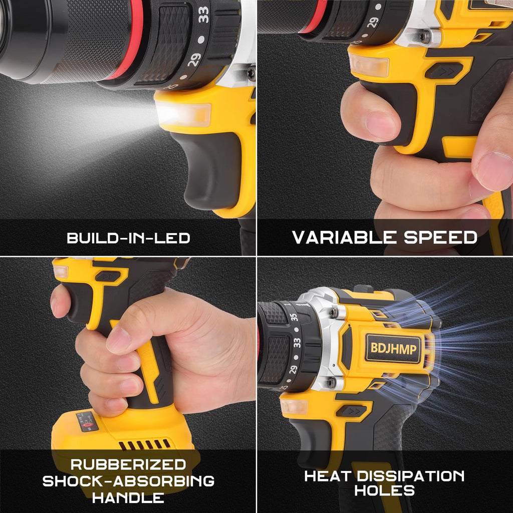 3/8" Brushless Compact Drill Tool Set with Drill Bit and Sockets J71998