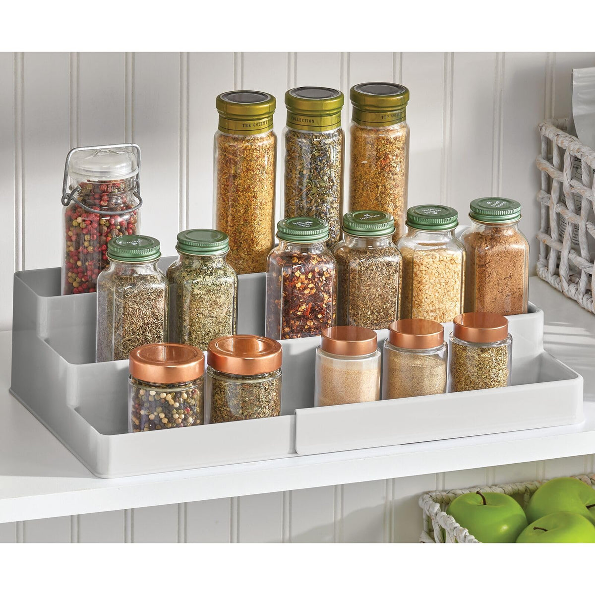 Plastic Expandable 3-Tier Shelf Rack Organizer I503