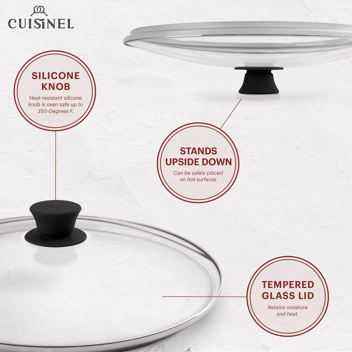 12 inch Tempered Glass Lid Oven Safe Q8040