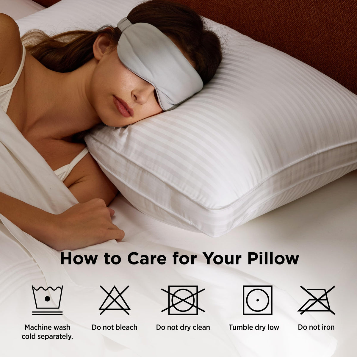 King Size Set of 2 Cotton Pillows M55210