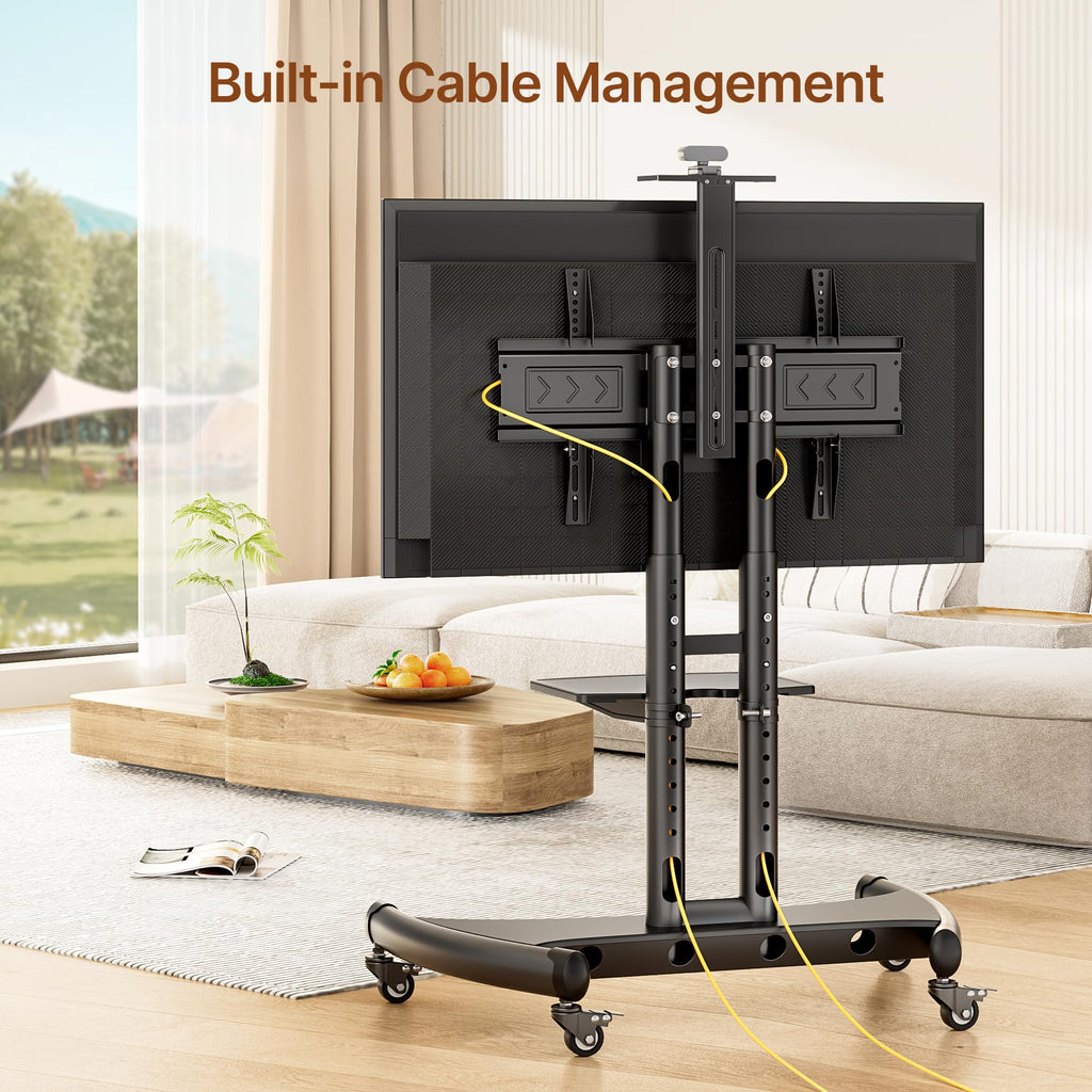 Rolling TV Stand with Shelf for 32-83" TV O631661