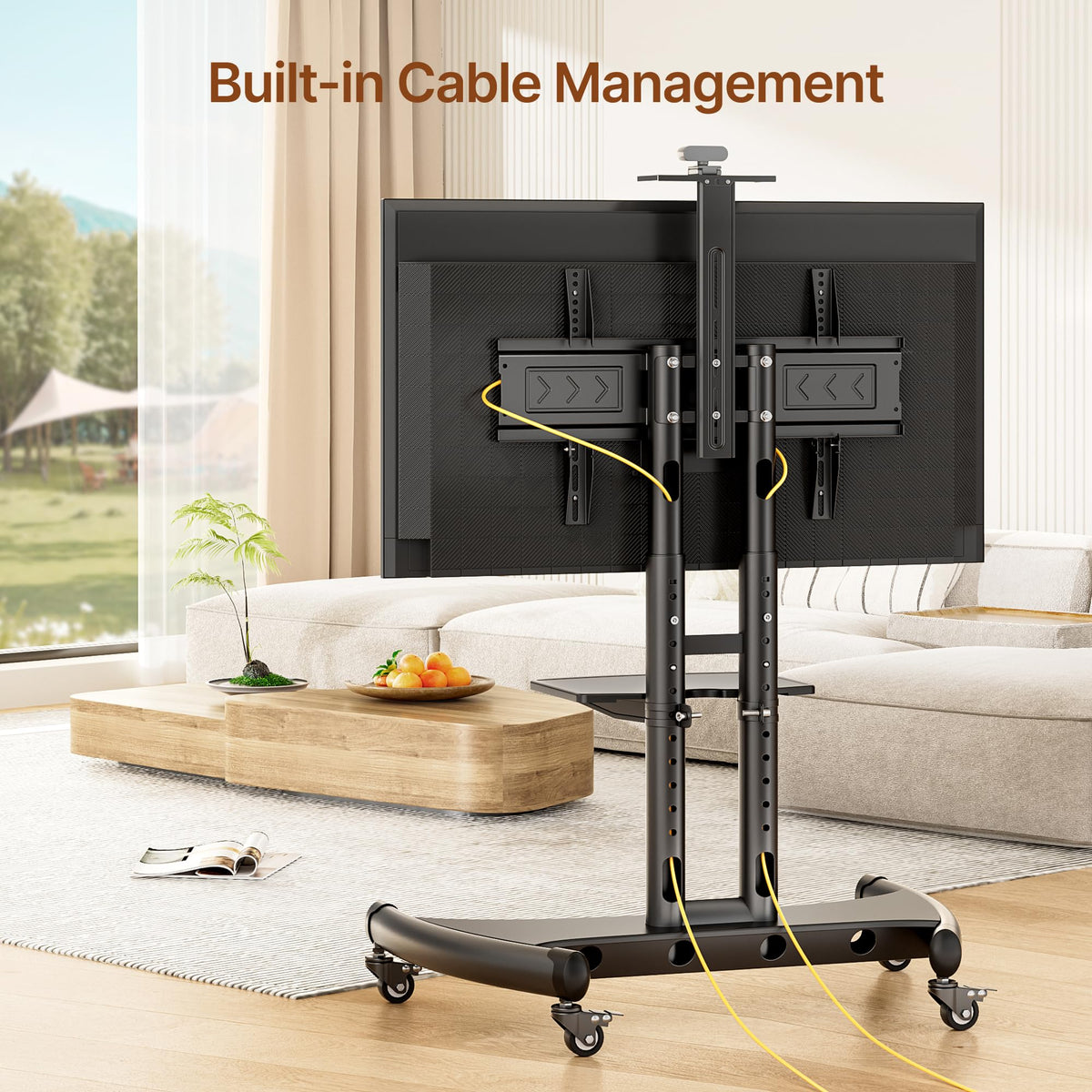 Rolling TV Stand with Shelf for 32-83" TV O631661