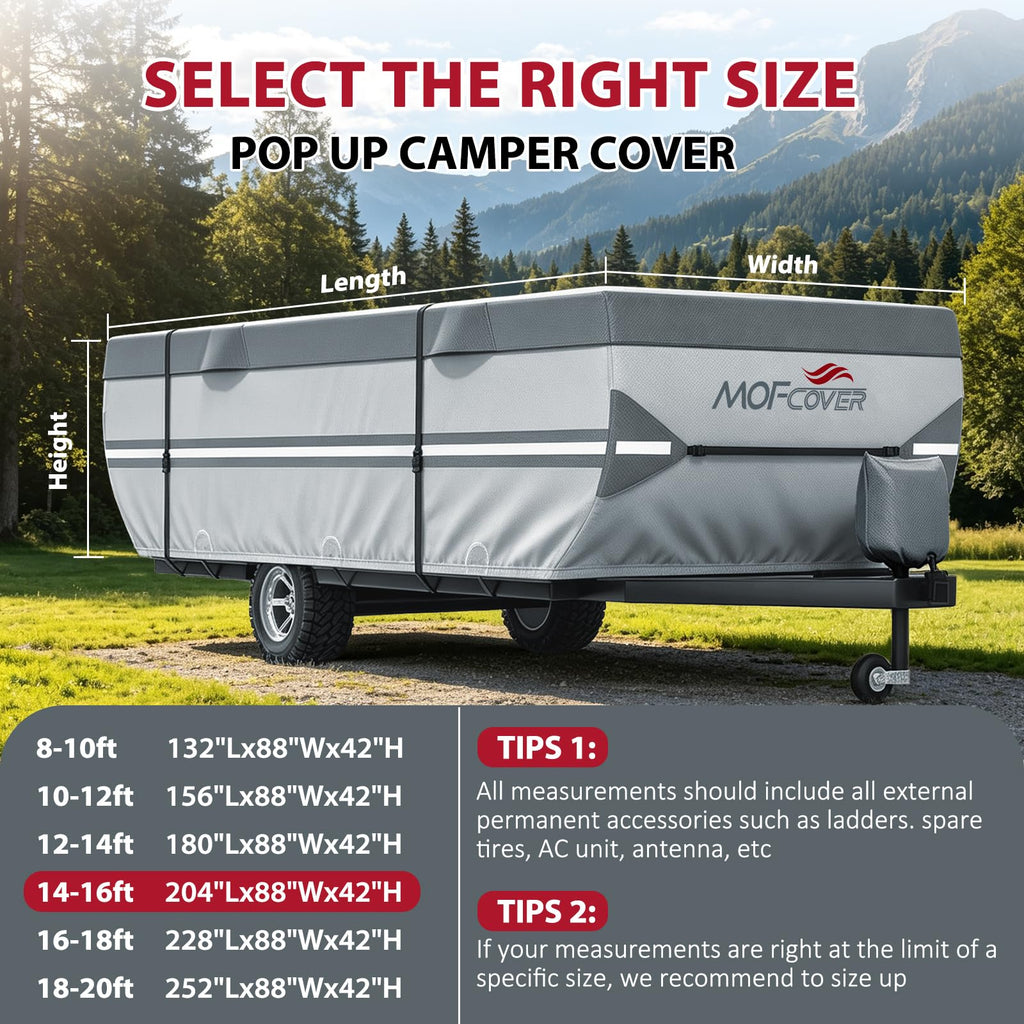 9 Layers Rip-Stop 14-16ft Pop Up Camper Cover E892069