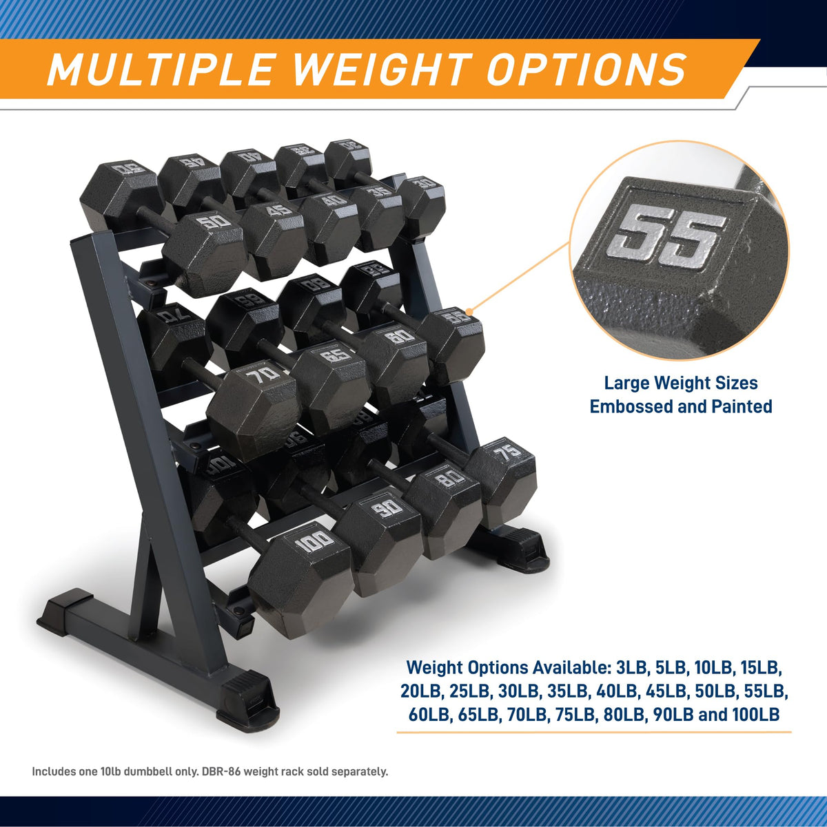 Cast Iron Hex Dumbbell Y73687