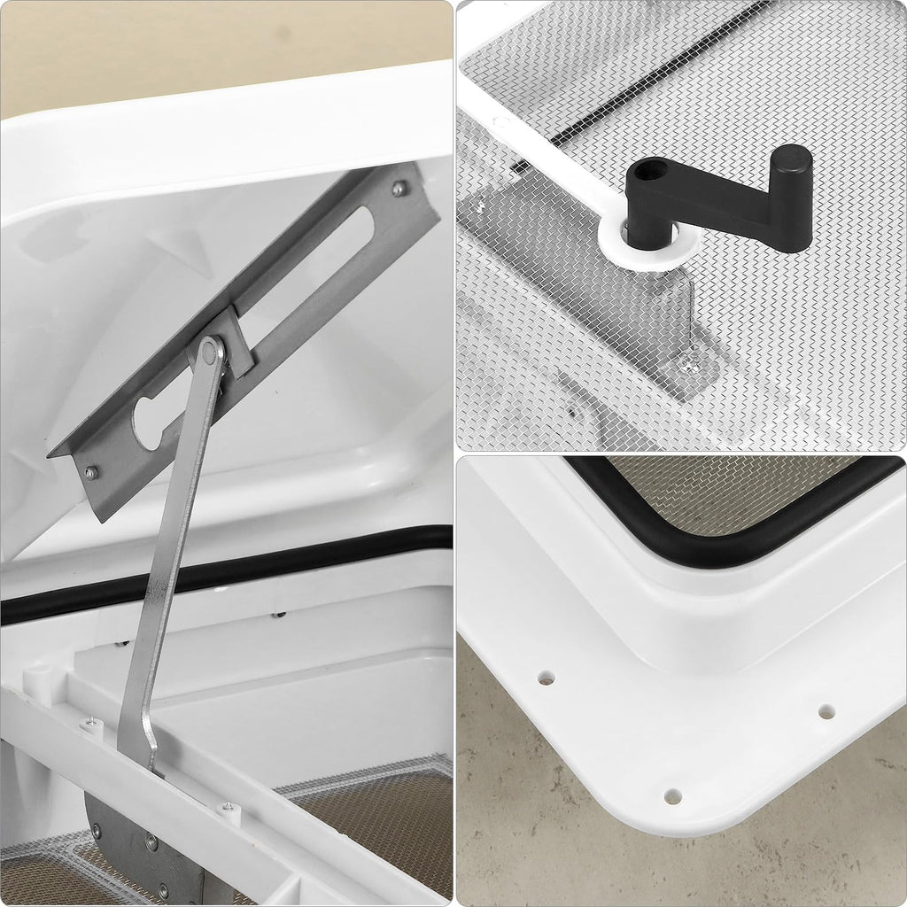 14 x 14 Manual RV Roof Vent Translucent Lid A780