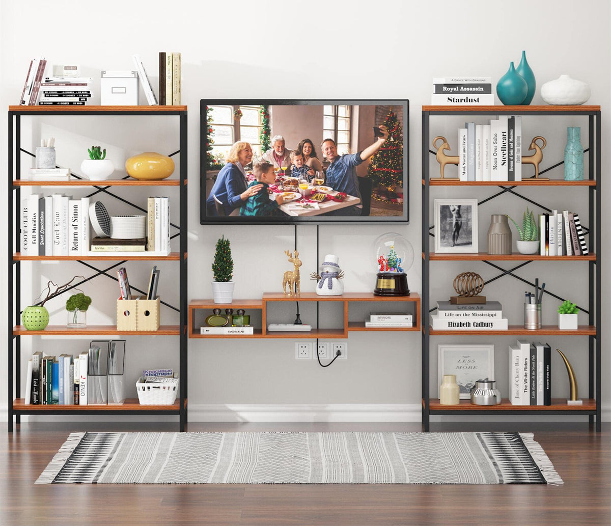 5 Tier Heavy Duty Freestanding Bookcase S86862