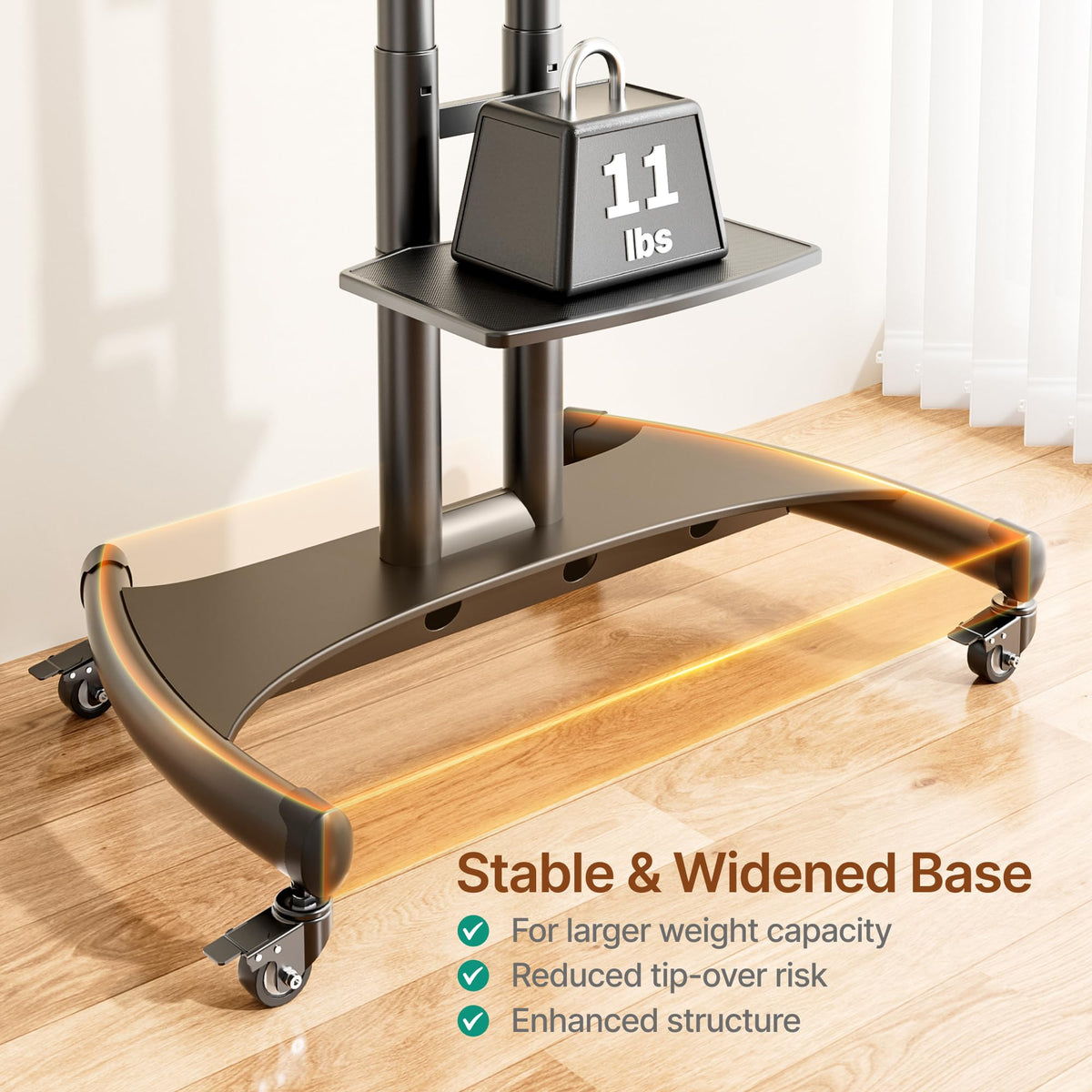 Rolling TV Stand with Shelf for 32-83" TV O631661