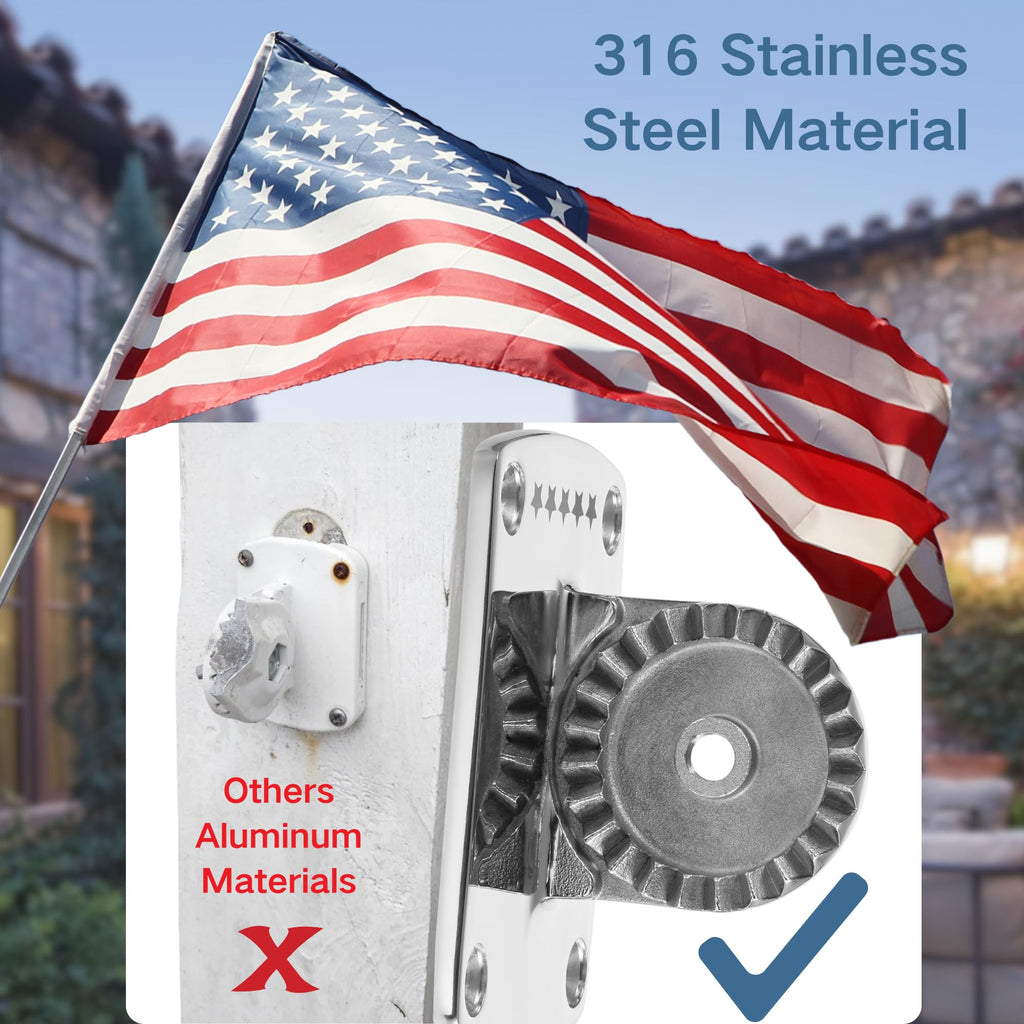 316 Stainless Steel Adjustable Flag Pole Holder X443905