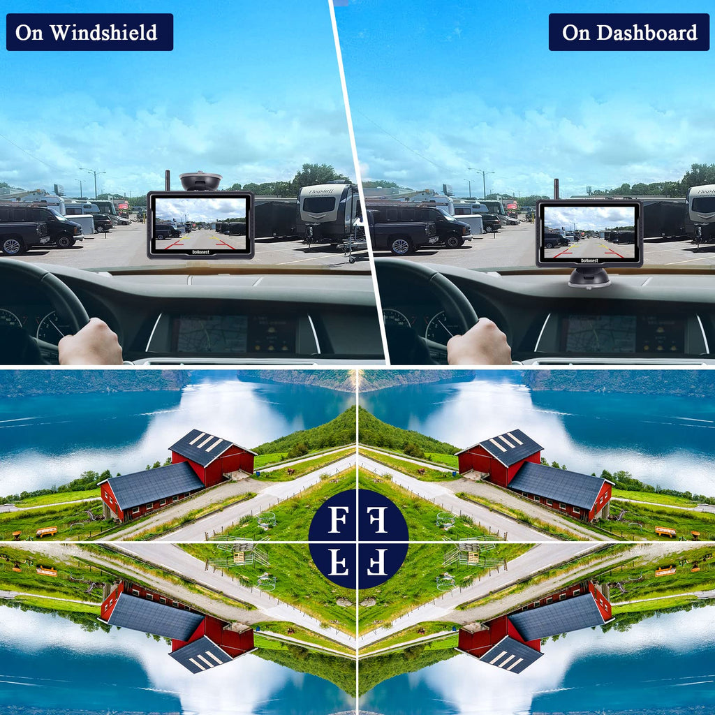 Wireless Solar Magnetic Backup Camera HD 1080P 5'' Monitor Kit M524087