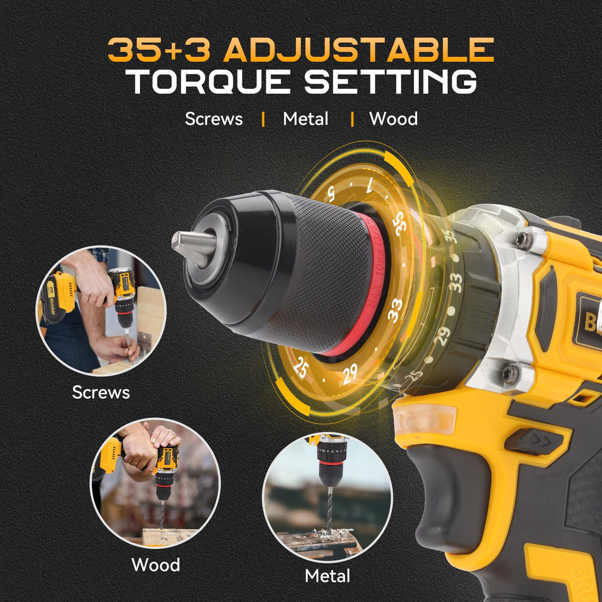 3/8" Brushless Compact Drill Tool Set with Drill Bit and Sockets J71998