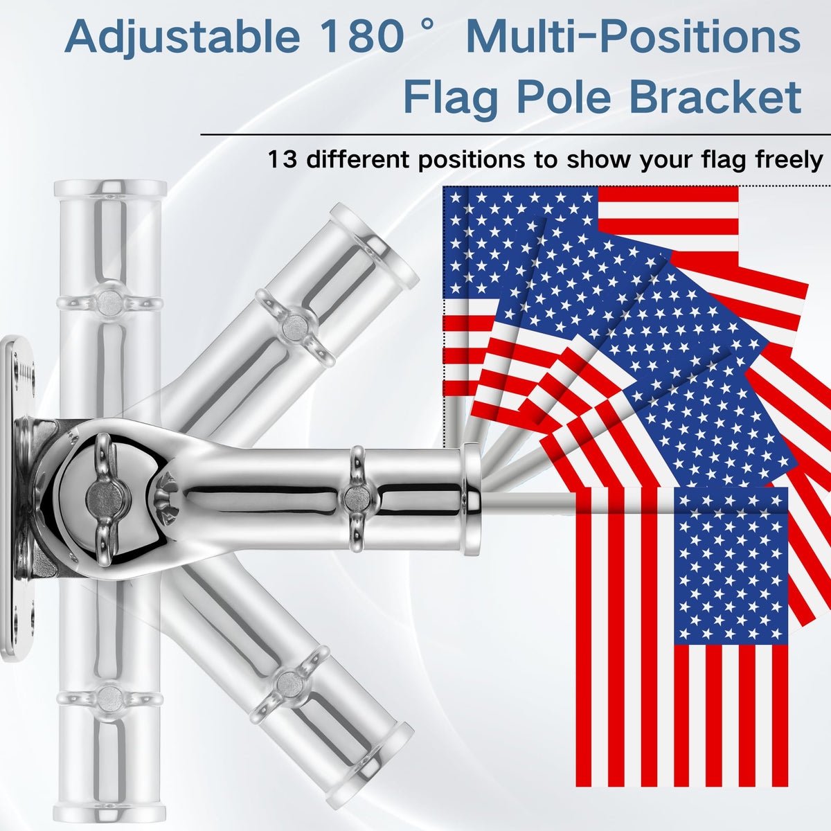 316 Stainless Steel Adjustable Flag Pole Holder X443905