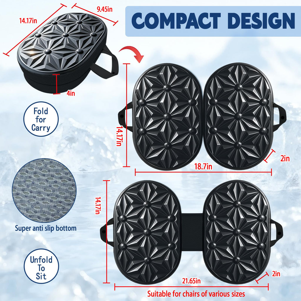 Foldable Cooling Gel Memory Foam Seat Cushion O105121