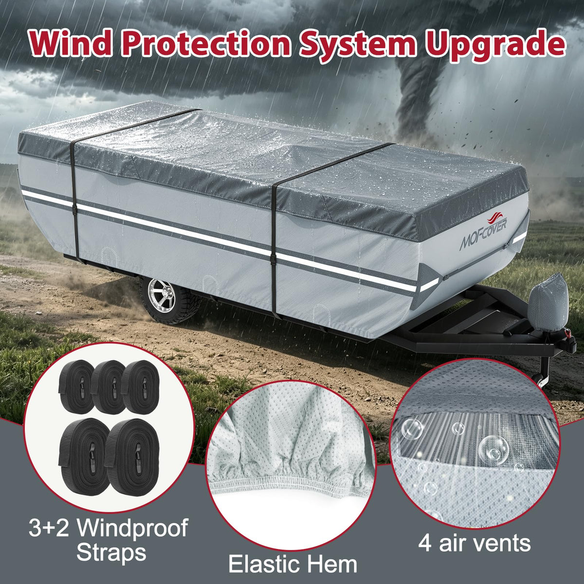 9 Layers Rip-Stop 14-16ft Pop Up Camper Cover E892069