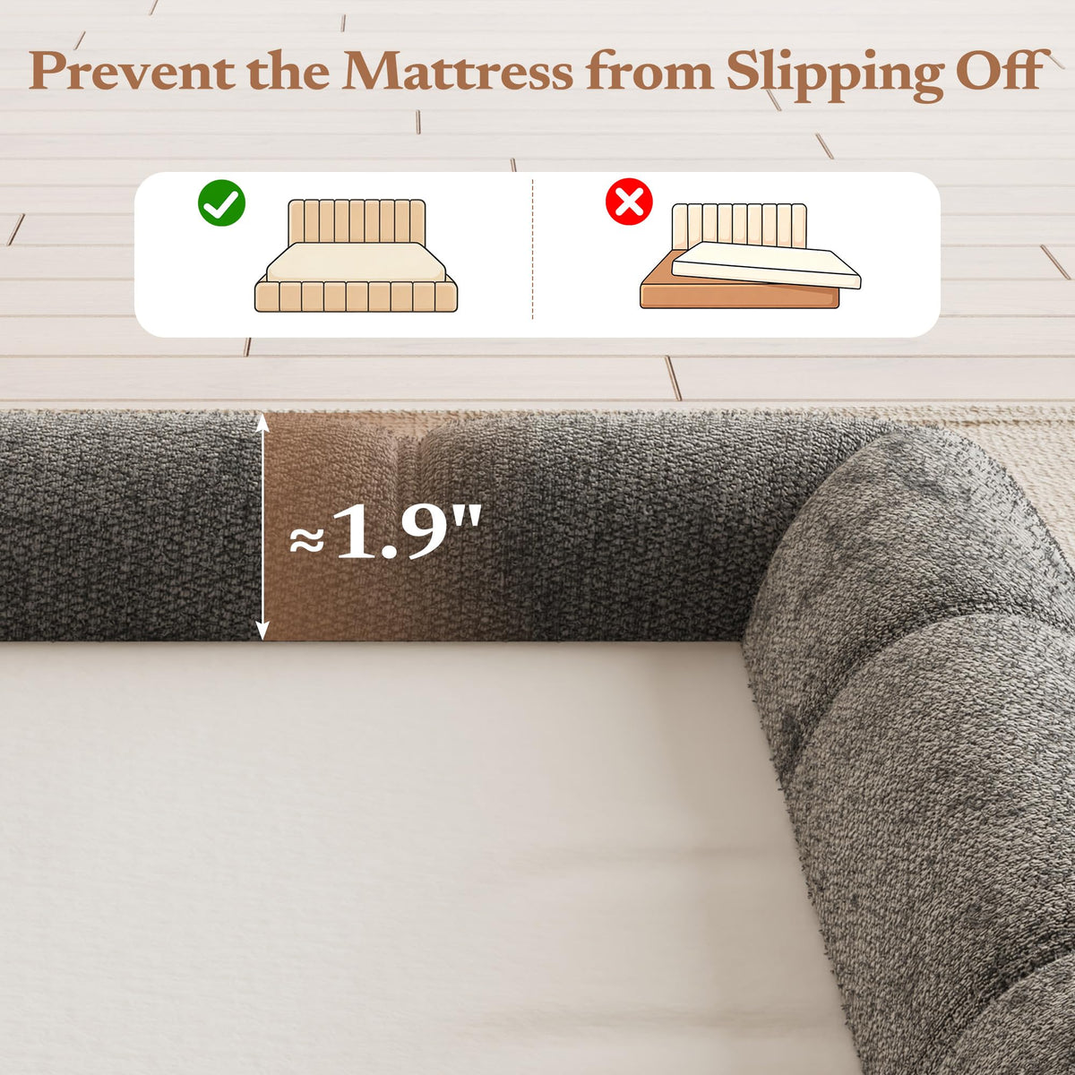 Queen Cloud Bed Frame G3677