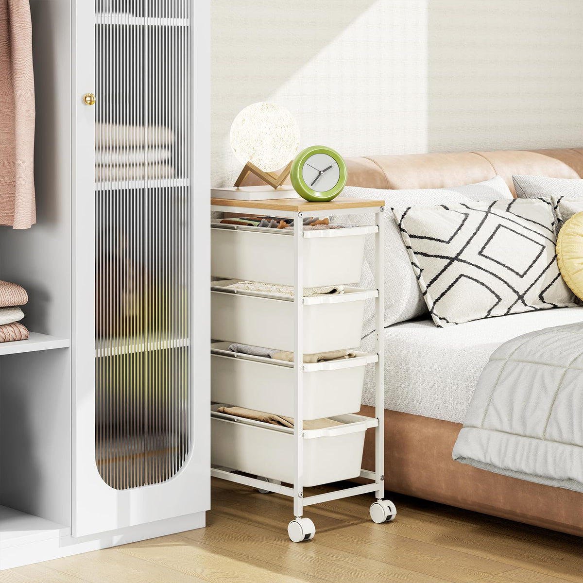 Slim Rolling Cart with 4 Drawers Q356573