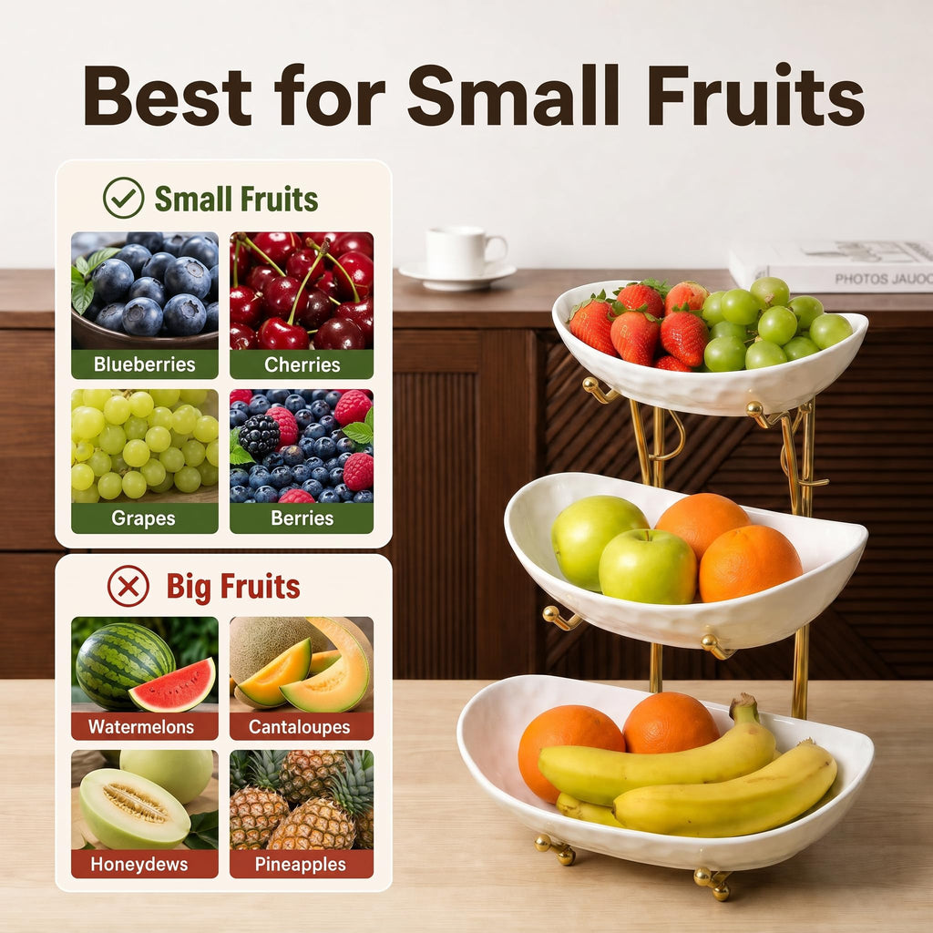 3 Tier Ceramic Fruit Bowl Stand V97481