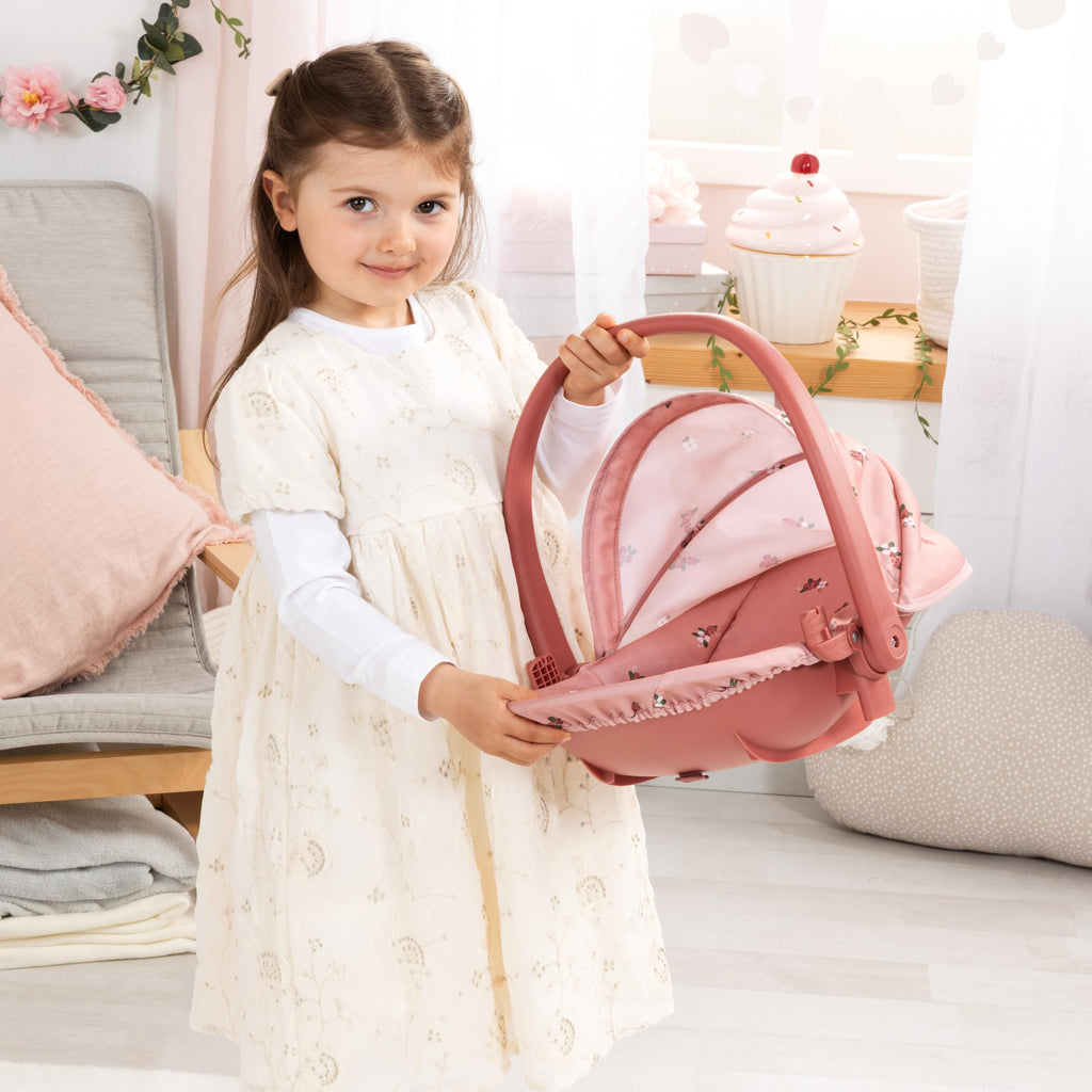 Pink Convertible Doll Highchair Swing Bed Car Seat J394980