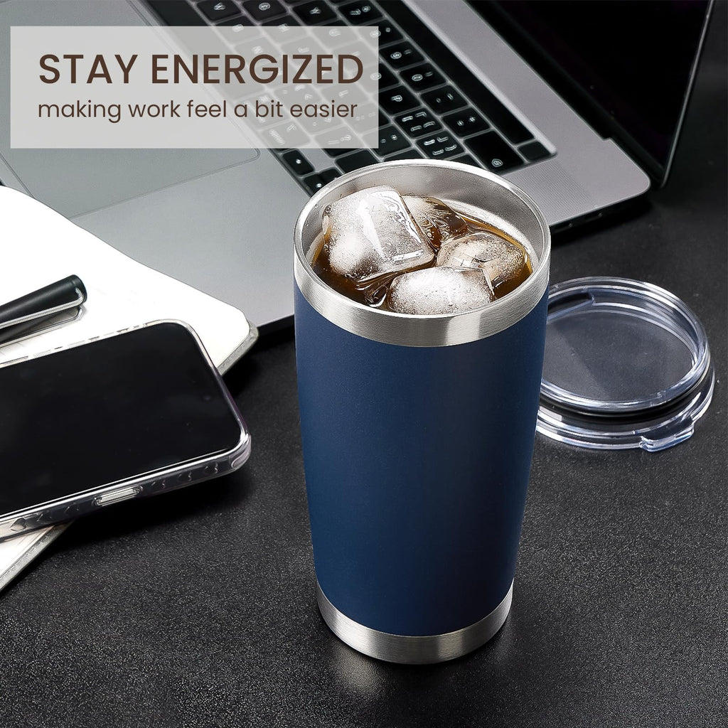 20oz Stainless Steel Insulated Tumbler with Lid and Straw W35838
