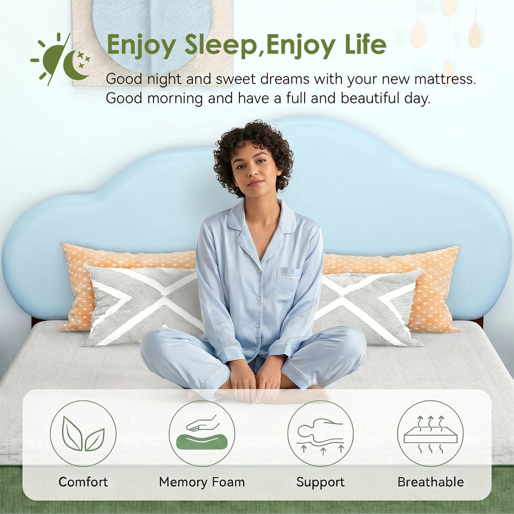 6 Inch Twin Size Cooling Gel Memory Foam Mattress U242663