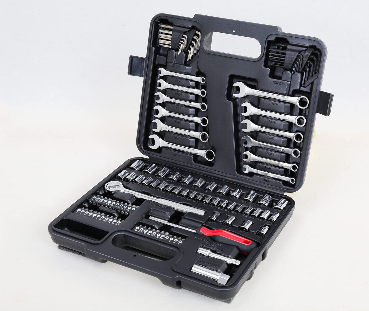 121-Piece Mechanics Tool Set, 1/4 & 3/8-Inch Drive C98215