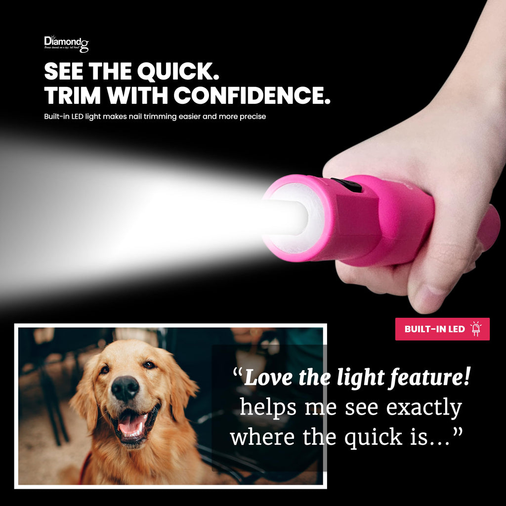Pink Dog Nail Grinder with LED Light C63453