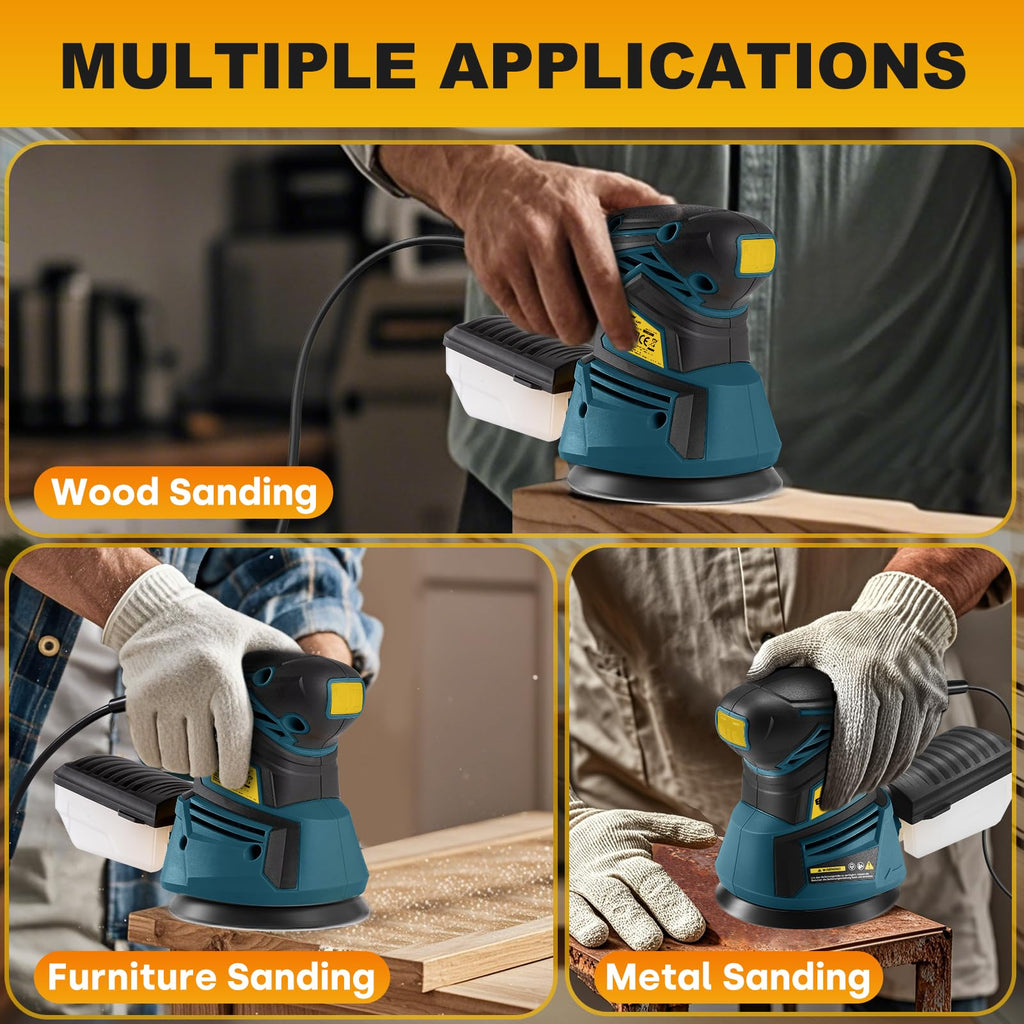 Orbital Sander with 6 Speeds, Dust Collection, 5 in, 3A Corded H738