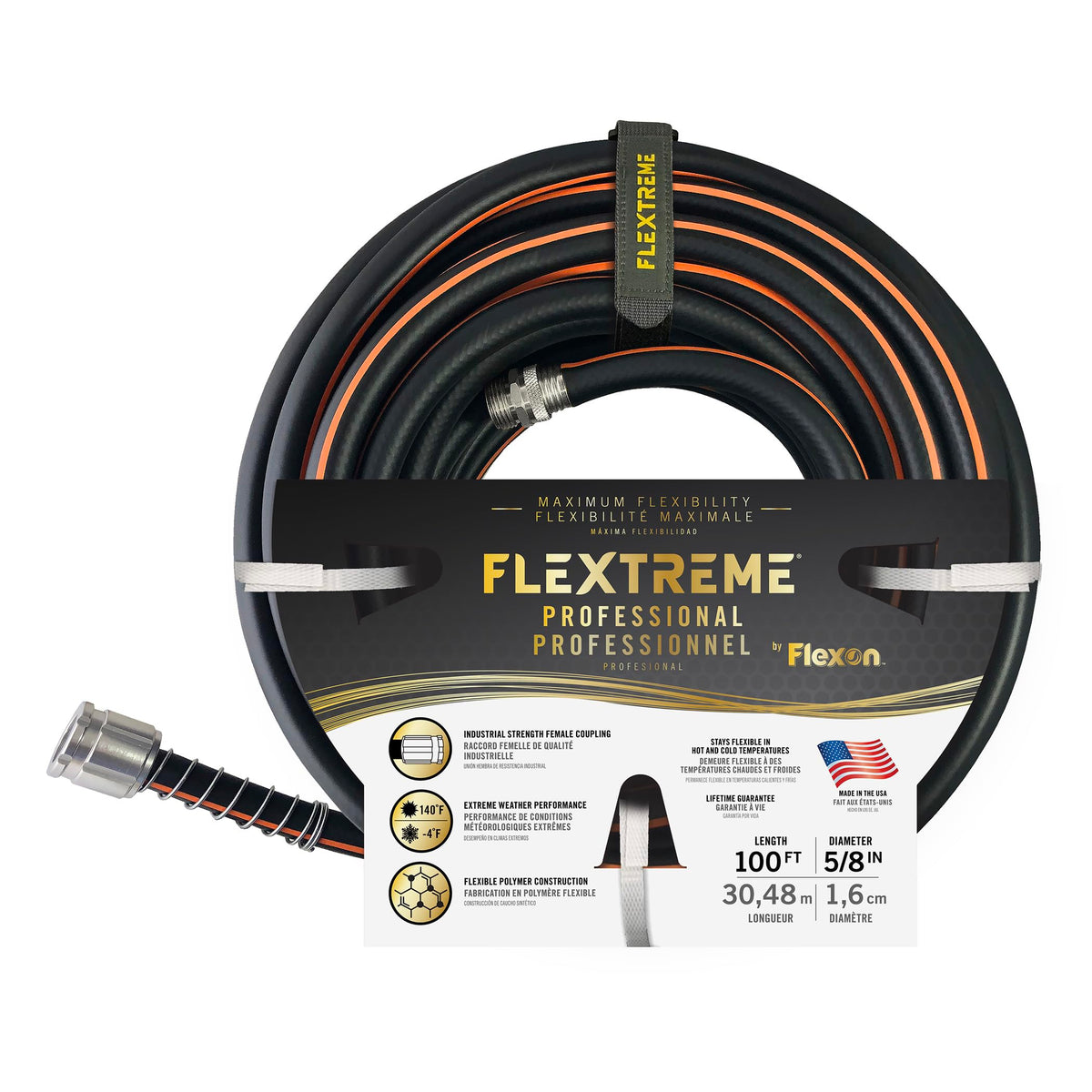 5/8" x 100ft Rubber Garden Hose F486