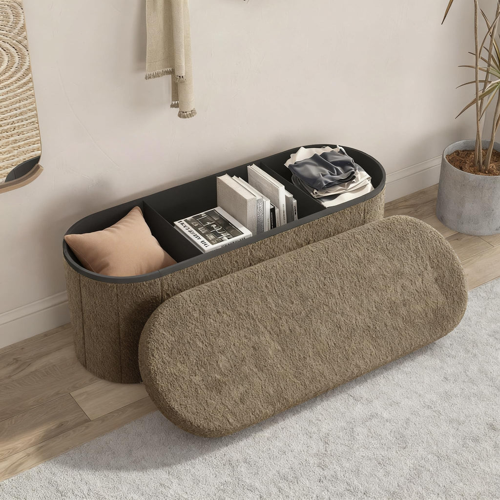Oval Storage Ottoman F44891