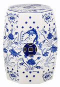 Blue Ceramic Garden Stool C424